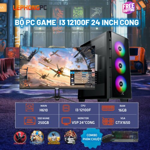 BO PC GAME I3 12100F 24 INCH CONG 30 12 22