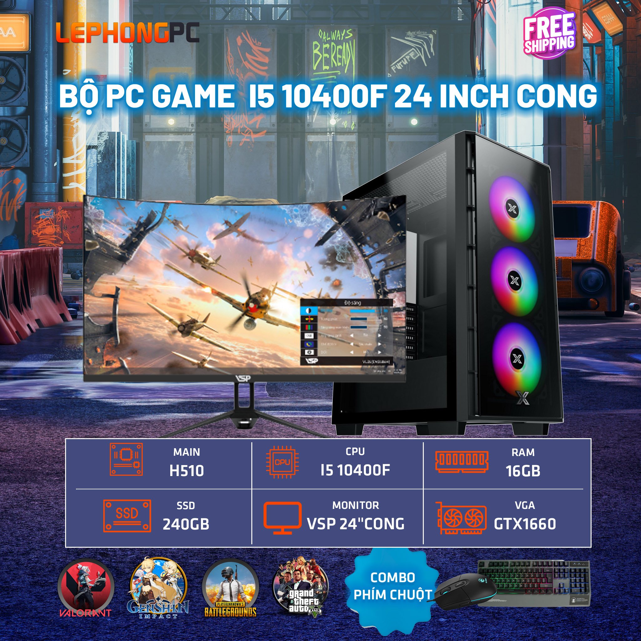 BO PC GAME I5 10400F 24 INCH CONG 30 12 22