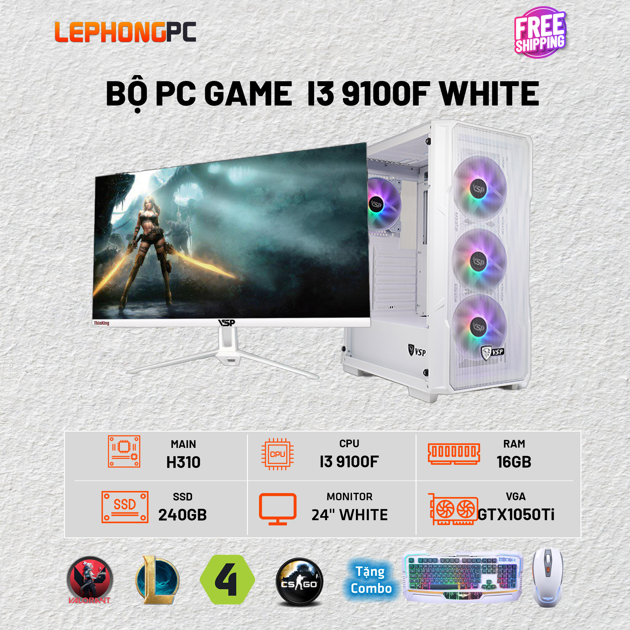BO PC GAME I3 9100F WHITE 05 23