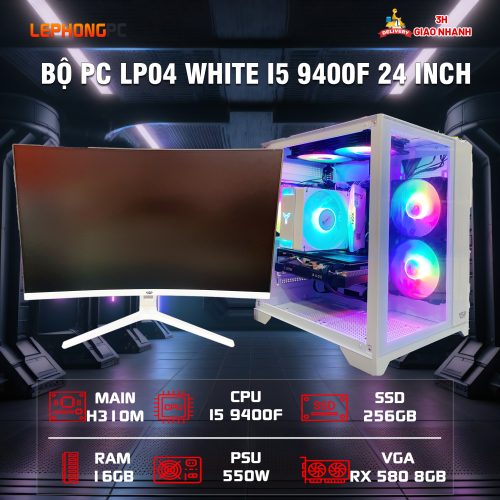 BO PC LP04 WHITE I5 9400F 24 INCH